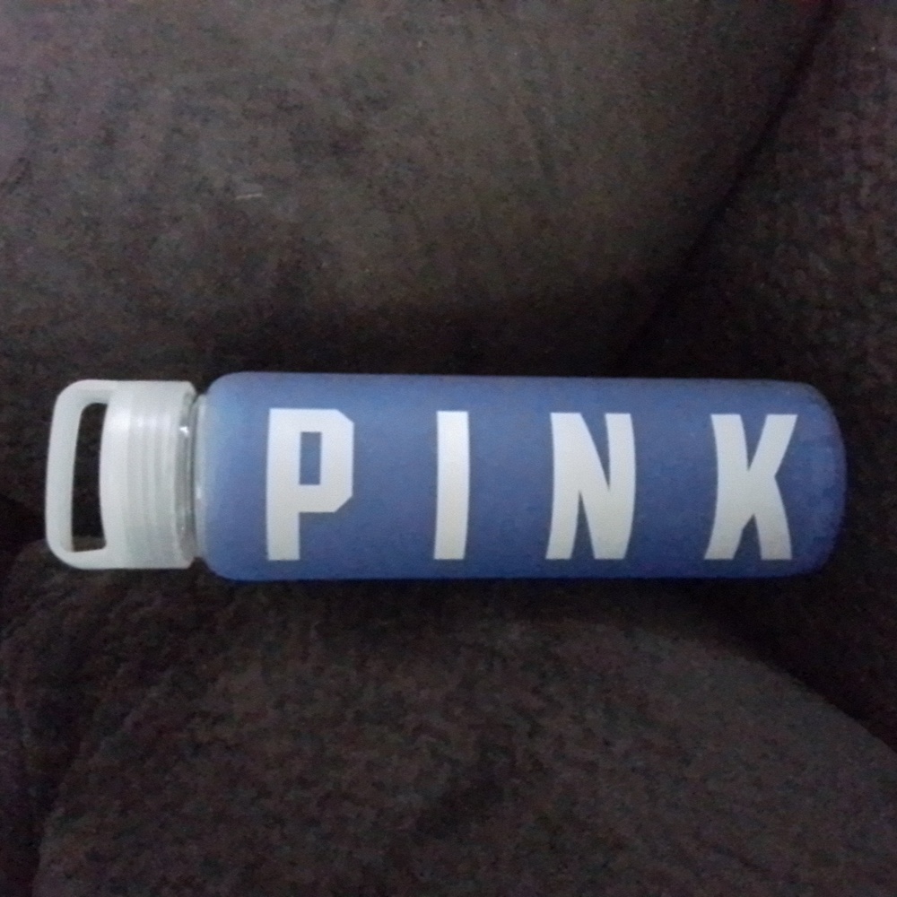 VS PINK Glass Bottle with silicone sleeve